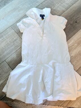 Polo by Ralph Lauren White Little Girls Polo Dress